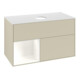 V&B Meuble sous lavabo Finion 100, blanc mat, rangement blanc mat laqué, gris mat laqué-1