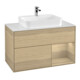 V&B Meuble sous lavabo Finion 100, blanc mat, réglette droite Oa ven, Oa ven-1