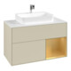V&B Meuble sous lavabo Finion 100, blanc mat, tiroir droite, poignée gris mat Lac-1