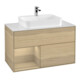 V&B Meuble sous lavabo Finion 100, blanc mat, tiroir gauche, Oa ven, Oa ven-1