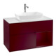 V&B Meuble sous-lavabo Finion 100, blanc mat, tiroir Peo mat laqué, Peo mat-1