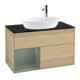 V&B Meuble sous-lavabo Finion 100, bleu clair, réglette, huilé mat, laqué, veinage ouvert-1