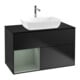 V&B Meuble sous lavabo Finion 100, bleu mat, étagère huile, mat laqué bleu-1