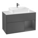 V&B Meuble sous lavabo Finion 100, éclairage mural, anthracite mat-1