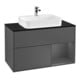 V&B Meuble sous lavabo Finion 100, éclairage mural, anthracite mat-1