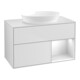 V&B Meuble sous-lavabo Finion 100, éclairage mural, blanc mat, étagère blanc mat laqué-1