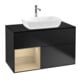 V&B Meuble sous-lavabo Finion 100, éclairage mural, bleu mat, rég. Oa ven, bleu mat Lac-1