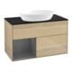 V&B Meuble sous lavabo Finion 100, Pl b m, Étagère anthracite mat laqué, Oa ven-1