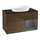 V&B Meuble sous lavabo Finion 100, Pl b m, Rég Anthrac. m Lac, vein. noyer-1