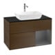 V&B Meuble sous-lavabo Finion 100, Pl b m, Rég Anthracite m Lac, veiné noyer-1