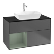 V&B Meuble sous lavabo Finion 100, Pl b m, Rég Oli. m Lac, Anthrac. m