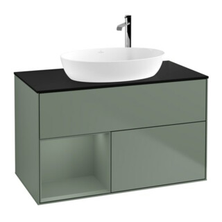 V&B Meuble sous lavabo Finion 100, Pl b m, Rég Oli. m Lac, Oli. m Lac