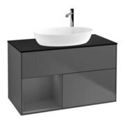 V&B Meuble sous lavabo Finion 100, Pl b m, Rg A m Lac, Anthrac. m