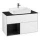 V&B Meuble sous lavabo Finion 100, Pl b m, Rg l bleu m Lac, blanc brillant Lac-1