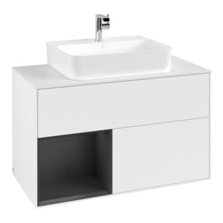V&B Meuble sous-lavabo Finion 100, Pl b m, Rg l si Gr m Lac, blanc m Lac