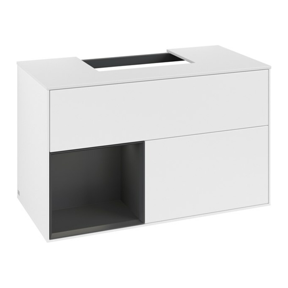 V&B Meuble sous-lavabo Finion 100, Pl b m, Rg l si Gr m Lac, blanc m Lac