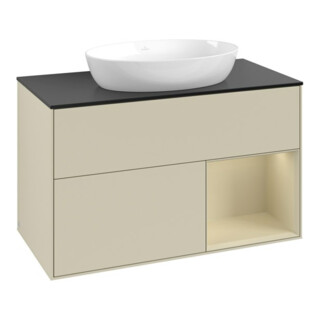 V&B Meuble sous lavabo Finion 100, Pl b m, Rg si Gr m Lac, si Gr m Lac