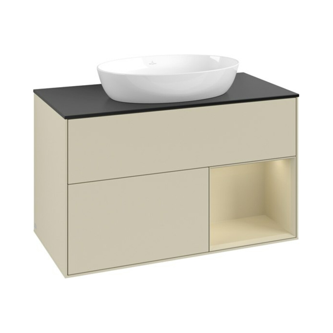 V&B Meuble sous lavabo Finion 100, Pl b m, Rg si Gr m Lac, si Gr m Lac