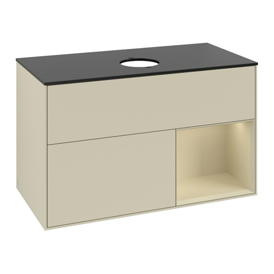 V&B Meuble sous lavabo Finion 100, Pl b m, Rg si Gr m Lac, si Gr m Lac