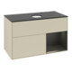 V&B Meuble sous-lavabo Finion 100, Pl blanc mat, Caisson bleu mat Lac, poignée gris mat Lac-3