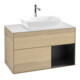 V&B Meuble sous-lavabo Finion 100, pl blanc mat, rég bleu mat laqué, oa ven-1