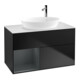 V&B Meuble sous-lavabo Finion 100, pl blanc mat, rég m laque, bleu m laque-1
