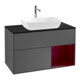 V&B Meuble sous lavabo Finion 100, Pl blanc mat, Reg Peo mat laqué, Anthracite mat-1