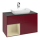 V&B Meuble sous-lavabo Finion 100, Pl blanc mat, Réglette argent, Poignées mat-3