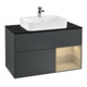 V&B Meuble sous lavabo Finion 100, Pl blanc mat, Réglette droite Oa ven, md bl. mat Lac-1