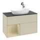 V&B Meuble sous lavabo Finion 100, Pl blanc mat, Rg gris mat laqué, gris mat laqué-4