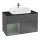 V&B Meuble sous lavabo Finion 100, Pl blanc mat, Rg l Ollier mat laqué, Anthracite m-1