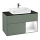 V&B Meuble sous lavabo Finion 100, Pl blanc mat, Rg rouge gris blanc, laqué, olivier mat laqué-1