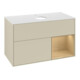V&B Meuble sous lavabo Finion 100, Pl blanc mat, tiroir Oa ven, poignée Gris mat Lac