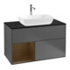 V&B Meuble sous lavabo Finion 100, Pl bleu m, Étag wal ven, Anthrac. m-1