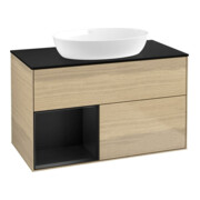 V&B Meuble sous-lavabo Finion 100, Pl bleu m, Étagère bleu m Lac, Oa ven