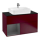 V&B Meuble sous-lavabo Finion 100, Pl bleu m, Étagère g, Anthracite m, Peo m-1