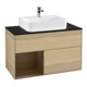 V&B Meuble sous lavabo Finion 100, Pl bleu m, Étagère gauche wal ven, Oa ven-1