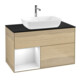 V&B Meuble sous lavabo Finion 100, Pl bleu m, Étagère glo blc. Lac, Oa ven-1