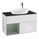 V&B Meuble sous lavabo Finion 100, Pl bleu m, étagère Oli. m Lac, bl. m Lac-1
