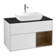 V&B Meuble sous lavabo Finion 100, Pl bleu m, étagère wal ven, blanc m Lac-1