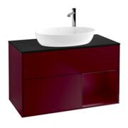 V&B Meuble sous-lavabo Finion 100, Pl bleu m, Reg Peo m Lac, Peo m