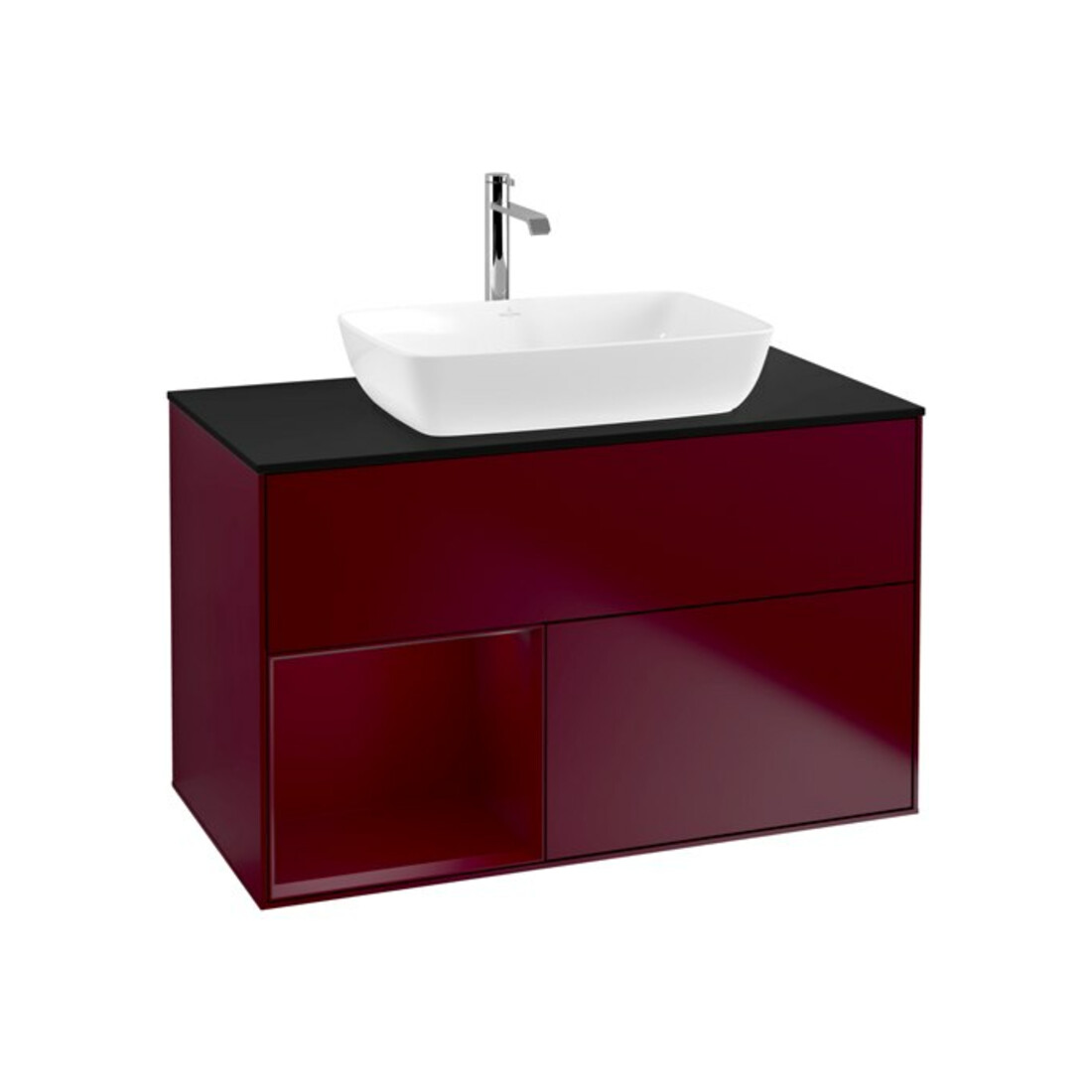 V&B Meuble sous-lavabo Finion 100, Pl bleu m, Reg Peo m Lac, Peo m