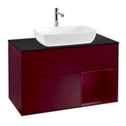 V&B Meuble sous lavabo Finion 100, Pl bleu m, Reg Peo m Lac, Peo m