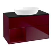 V&B Meuble sous lavabo Finion 100, Pl bleu m, Reg Peo m Lac, Peo m-1
