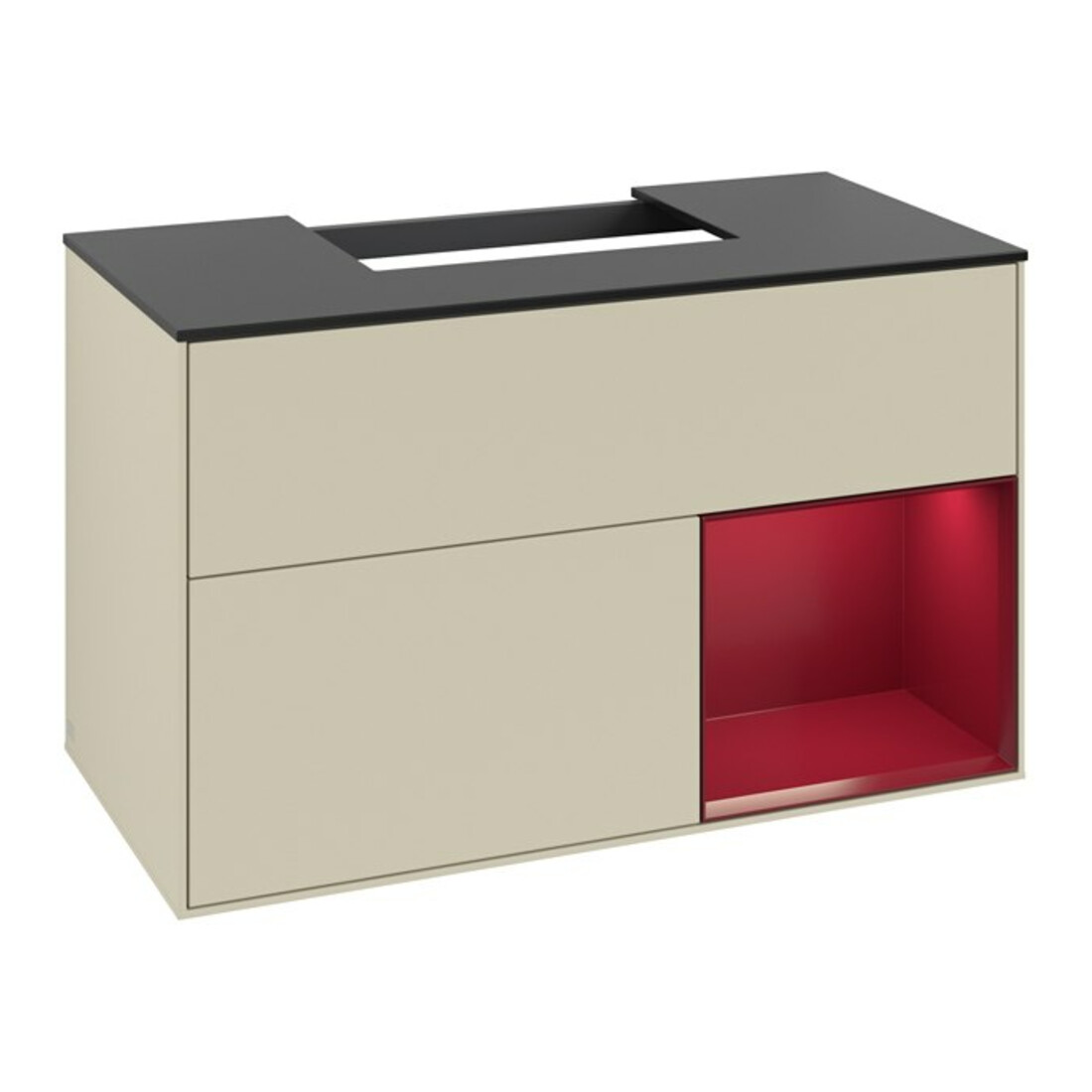 V&B Meuble sous lavabo Finion 100, Pl bleu m, Reg re Peo, si Gr m Lac