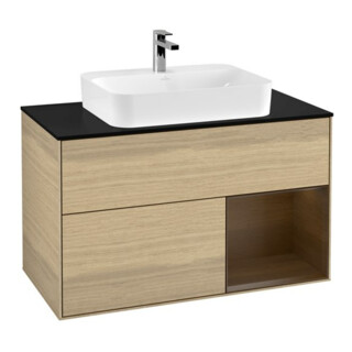V&B Meuble sous lavabo Finion 100, Pl bleu m, Reg re wal ven, Oa ven