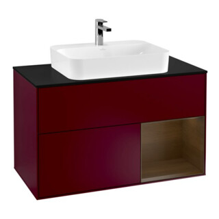 V&B Meuble sous lavabo Finion 100, Pl bleu m, Reg re wal ven, Peo m