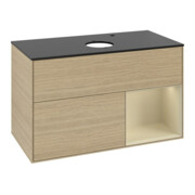 V&B Meuble sous lavabo Finion 100, Pl bleu m, Reg si Gr m Lac, Oa ven