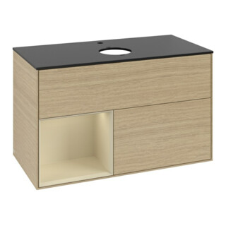 V&B Meuble sous lavabo Finion 100, Pl bleu m, Rég si Gr m Lac, Oa ven