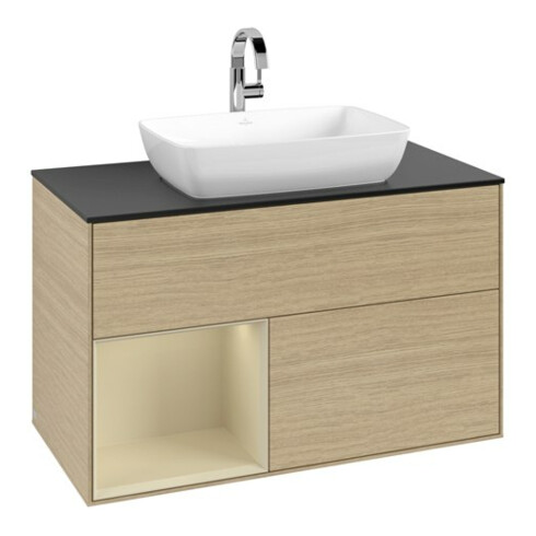 V&B Meuble sous lavabo Finion 100, Pl bleu m, Rég si Gr m Lac, Oa ven